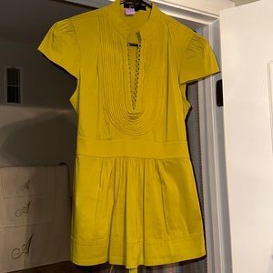 BCBGMaxazria Lime Green Top. Size Small.